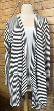 Black/White Style & Sky Large Cardigan Shawl Duster NEW