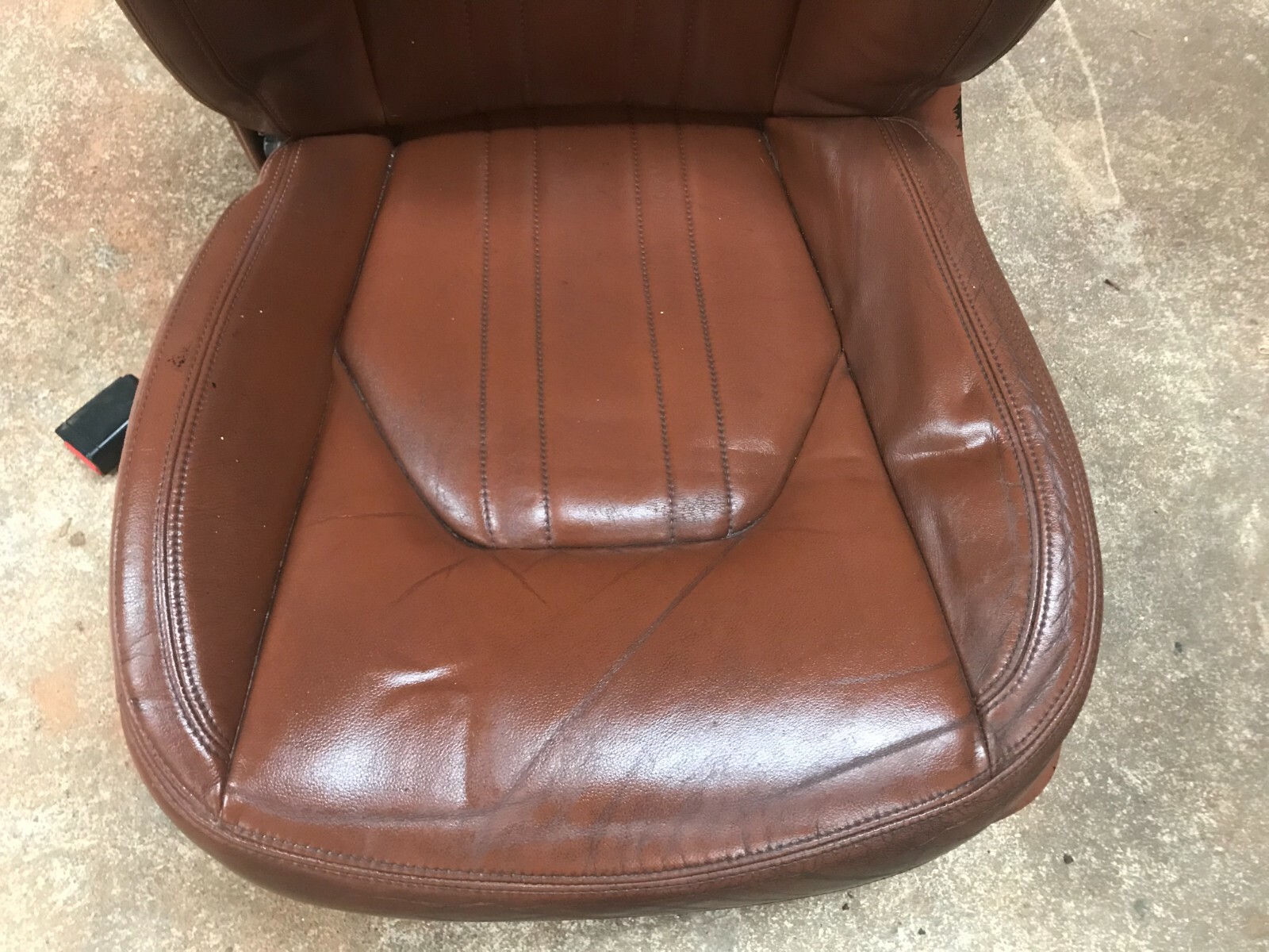 14-17 MASERATI GHIBLI SQ4 FRONT LEFT DRIVER LH BROWN LEATHER SEAT COMPLETE OEM