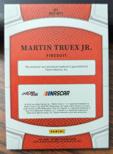 2023 National Treasures Martin Truex Jr Race Day Treasures Firesuit Prime 08/10 - Picture 2 of 2