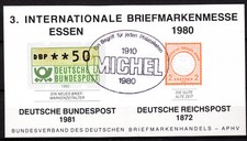 vignette block for 3rd International Stamp Fair Essen 1980 with Michel-VF