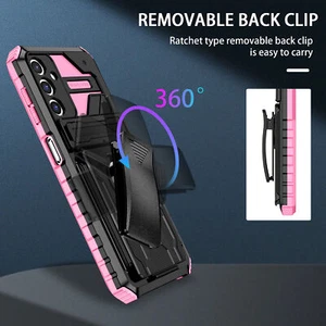 Étui de téléphone de stand robuste + Holster de clip de la ceinture pour Samsung A54 5G/A06/A14 5G/A16 5G