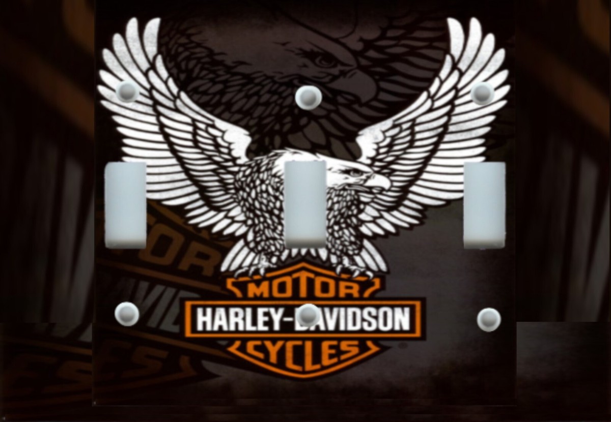 Image of HARLEY DAVIDSON EAGLE MAN CAVE DECOR Light Switch