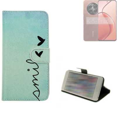 360° Schutz Hülle für Realme P1 Pro 5G Wallet Case Design smile