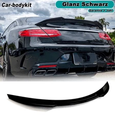 Glanz Schwarz Heckspoiler Hecklippe Ansatz für Mercedes C217 Coupe S500 S560 S63
