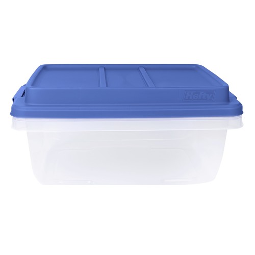 18 Qt Clear Plastic Storage Bin Stackable Container with Lid Clothes Organizer - Picture 6 of 10