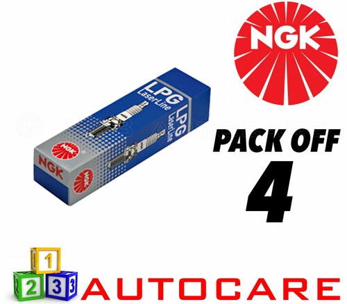 NGK LPG (GAS) Spark Plugs Fits Nissan Primera X-Trail Peugeot 206 + CC #1640 4pk - Picture 1 of 1