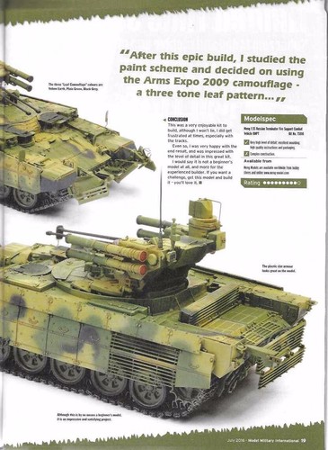 Modelo Militar Internacional 123 Tamiya Francés AMX-13 BMPT Terminator Ruso - Imagen 7 de 16