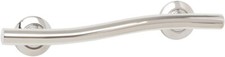 Seachrome Bathroom Grab Bar 18 in Polished Stainless Steel Wave Bar 1 1/4 inch