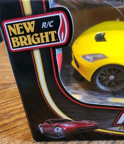 2013 New Bright R/C Sport 27 Mhz Yellow Corvette Stingray Radio Control Car - Picture 4 of 12