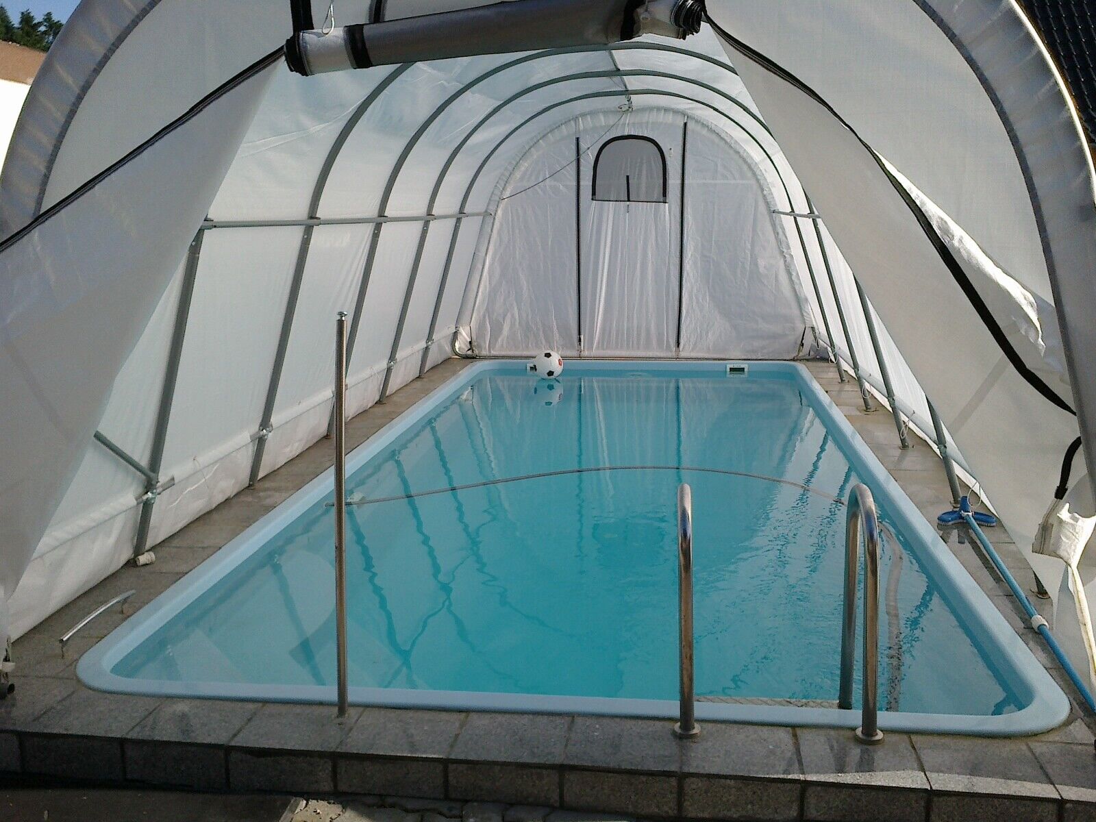 Schwimmbad Überdachung 7,3m x 3,7m Poolüberdachung Pool Zeltdach Whirlpool Dach