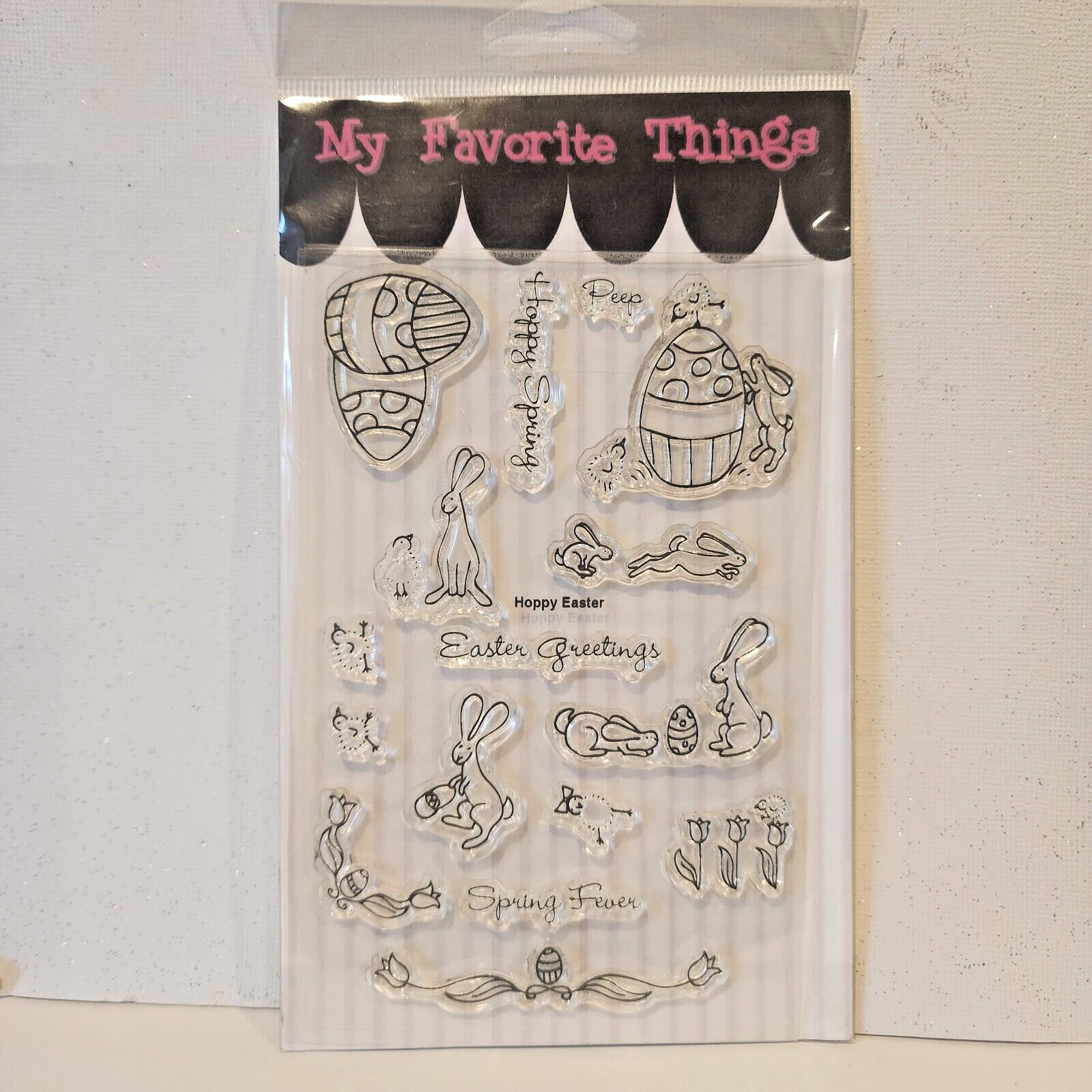 Mft Rabbit Stamps My Favorite Things HOPPY EASTER Stamps RETIRED MFT Bunny Rabbit eggs ...