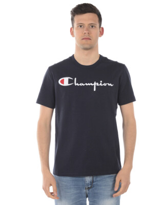 トップス yan Champion T-Shirt Sweatshirt Cotton Man Blue 210972 BS501 Sz L MAKE