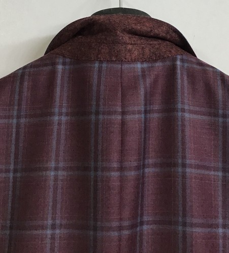 armani collezioni blazer men G Line Plum/Baby Blue Box Single Breasted 58/46 - Picture 11 of 12
