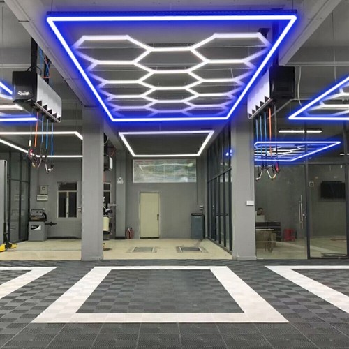 5-28Grid Hexagon Garage Lights Led Hexagon Light DIY For Car Shop Gym - Picture 31 of 43