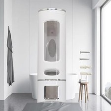 400ml Liquid Soap Dispenser Bathroom Wall Mount Shampoo Lotion Container White