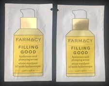 Lot of 2 Farmacy Filling Good Plumping Serum Foil Packet Samples