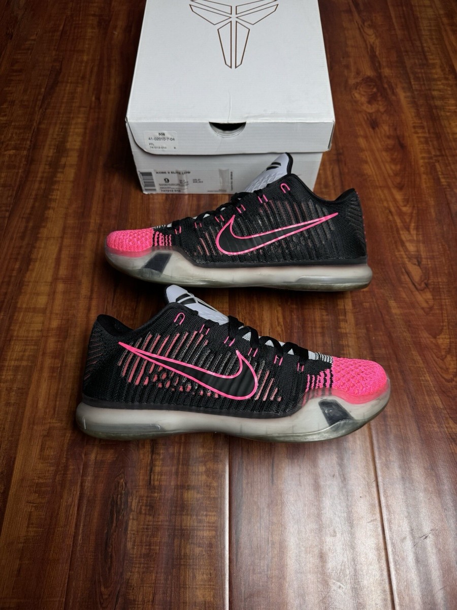 Nike Kobe 10 Elite Mambacurial Pink Black Mens Sneakers - Size 9