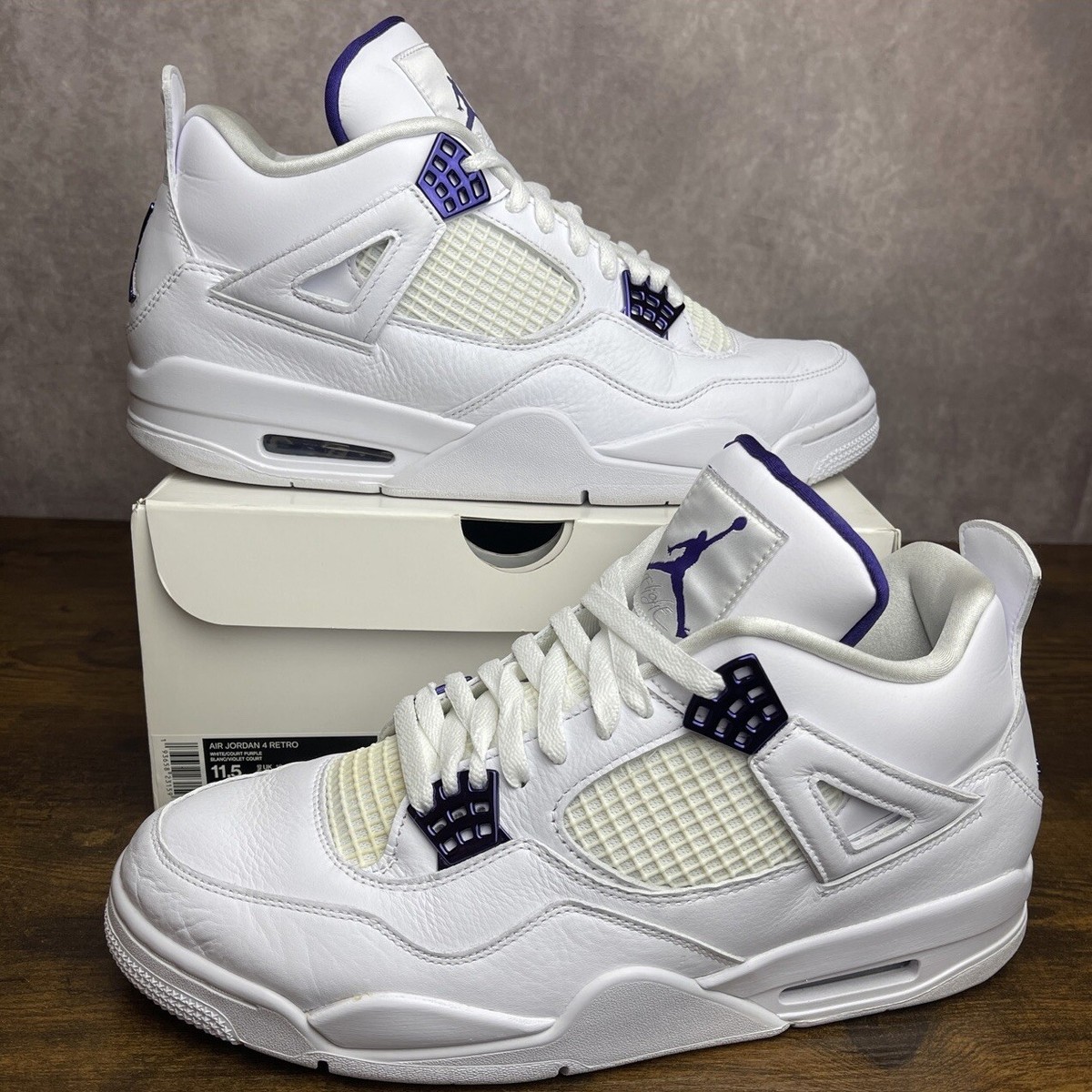 jordan 4 white and purple