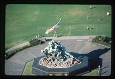 Photo Iwo Jima Memorial Statue Aerial View Historical  Slide 35mm
