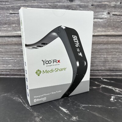 Yoo Rx Medi Share Waterproof Fitness & Sleep Tracker Watch - Smart Alerts - NEW