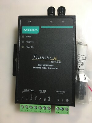 Transio moxa TCF-142-M-ST-T Ethernet-Fiber-Konverter Neu- ov,schwartz