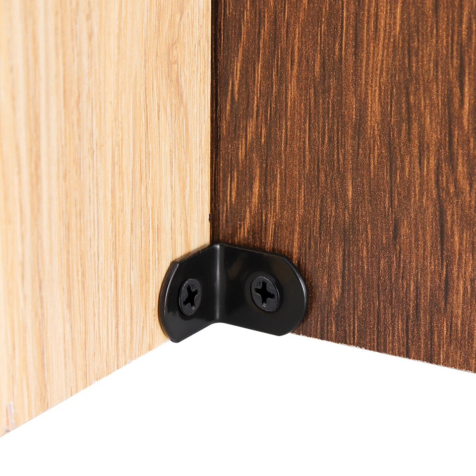 Лот черный L кронштейн угловые скобы наборы из нержавеющей стали дома 90 градусов прямоугольный - Изображение 4 из 4