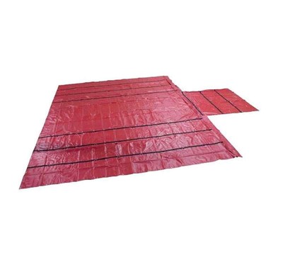 Superlight 14oz Flatbed Trailer Lumber Steel Tarp 20x27 (6' Drop) - Red