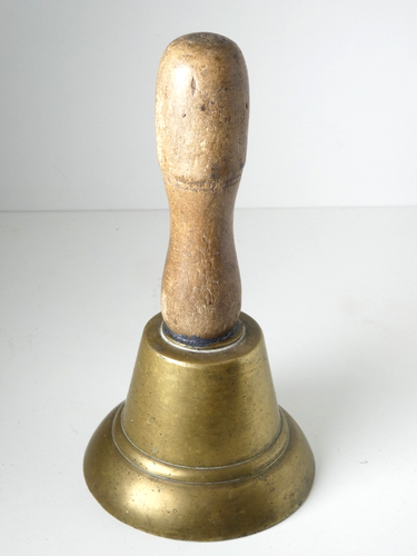 Patt 19 Dome - Cast Brass Antique Bell Wood Handle - Picture 7 of 7