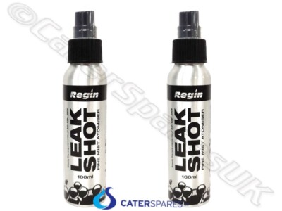 2 X REGIN GAS LECK SHOT 100ml SPARY SERVICE BAG FRIENDLY SIZE NACHFÜLLBARE FLASCHE