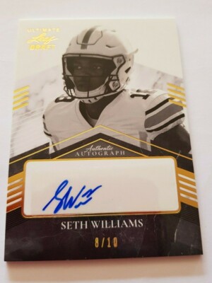 2021 Leaf Ultimate Draft - Seth Williams - Broncos - Auto - Gold Spectrum 08/10
