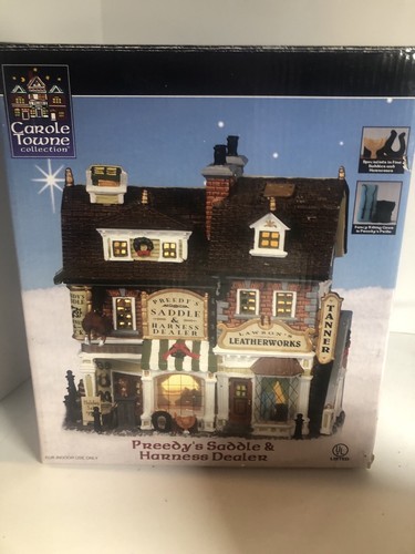 Lemax Carole Towne PREEDY’S SADDLE & HARNESS DEALER LIGHTED CHRISTMAS VILLAGE - Picture 6 of 10