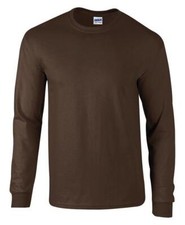 GILDAN Ultra Cotton Long Sleeve T-Shirt Adult Classic Crew Neck Tee Tops