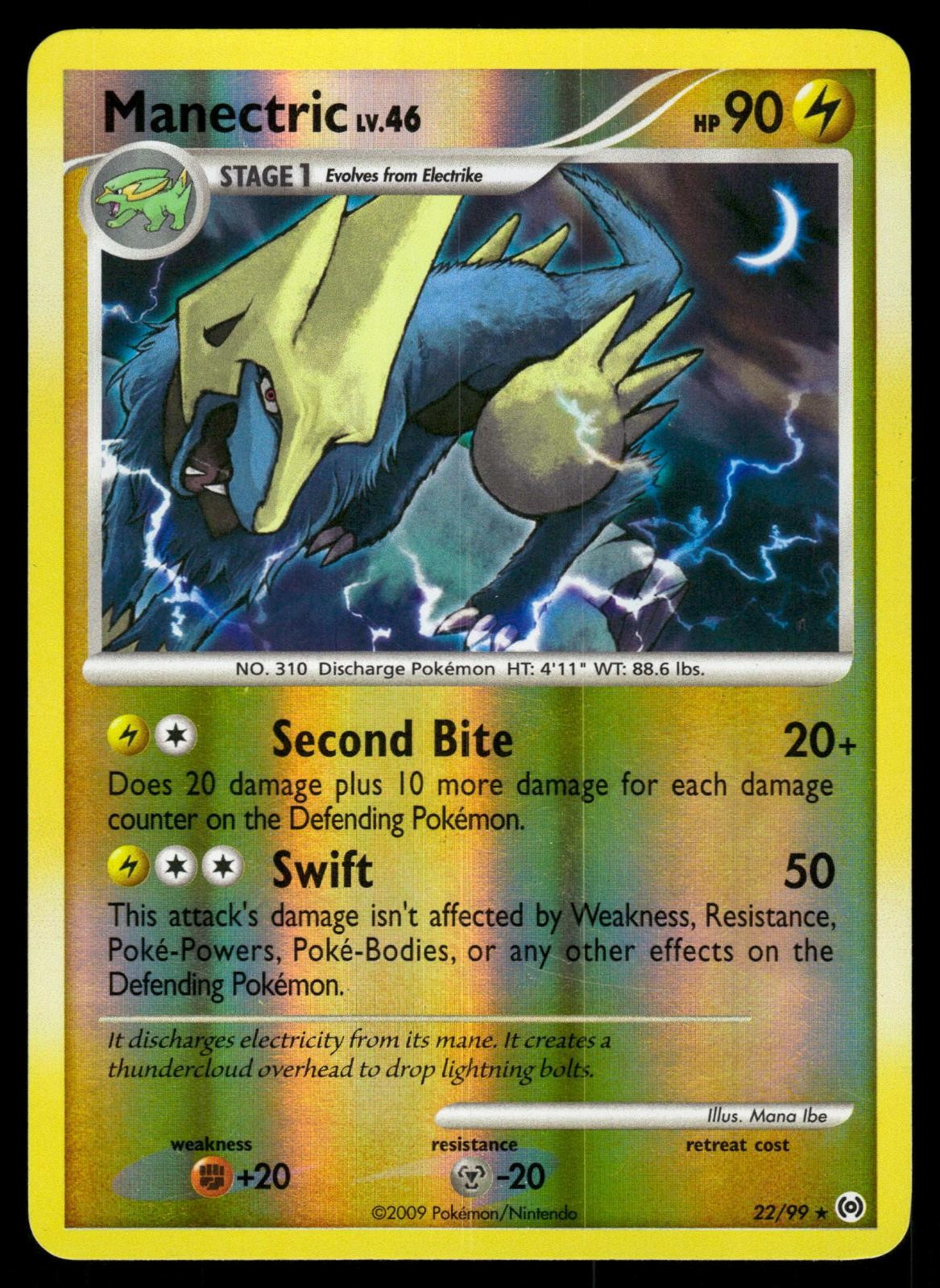 Manectric 22/99 Reverse Holo Rare Arceus Pokemon LP