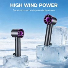 Portable Handheld Turbo Fan 3000mAh with Ice Cooling Speed 1-100 Adjustable US