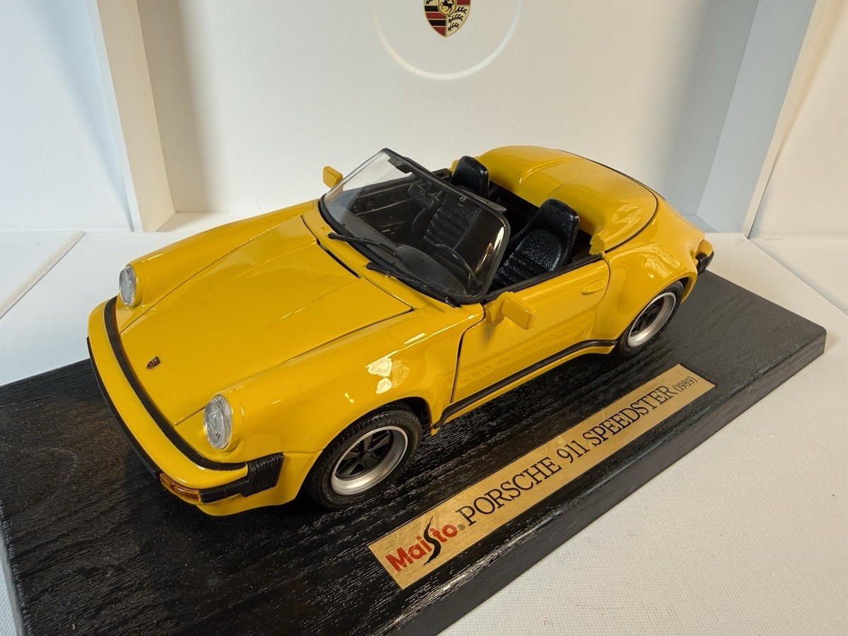 🔥Maisto 1:18 1989 Porsche 911 Speedster Cabriolet Convertible
