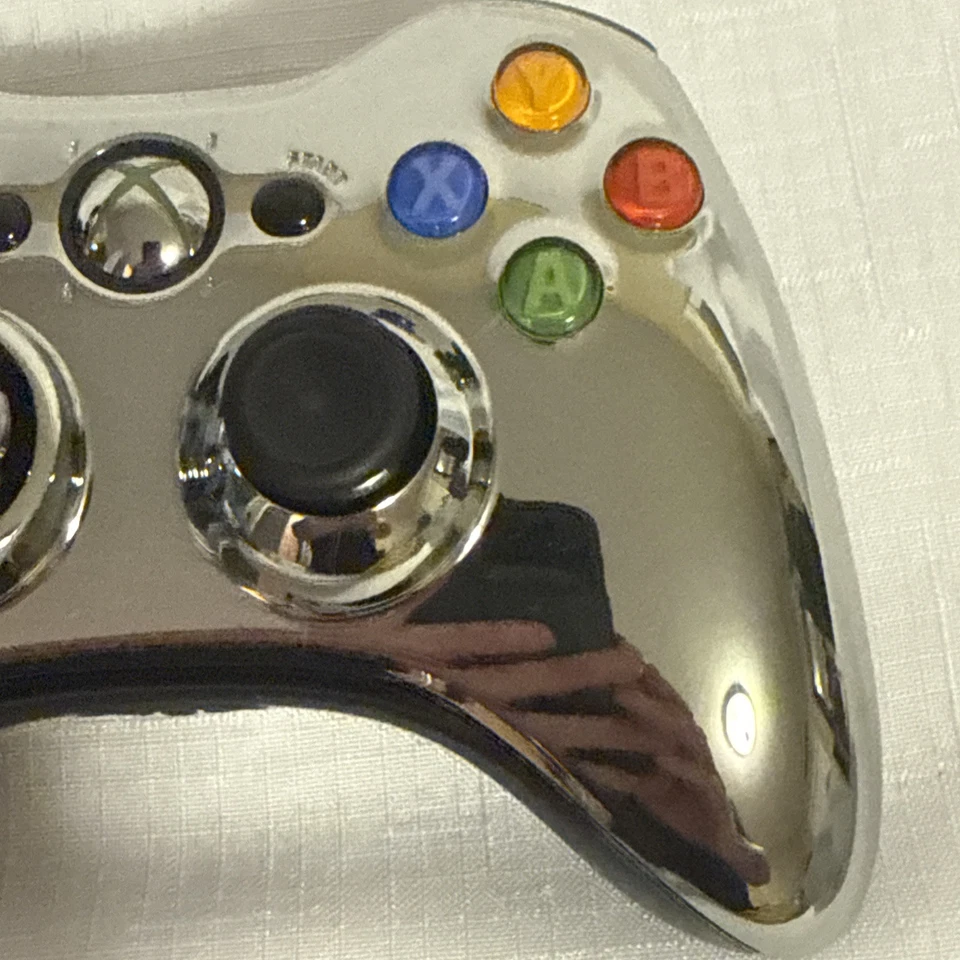 Controlador Inalámbrico Microsoft XBOX360 SE Edición Especial Cromo Plateado - Probado Foto 3 de 4
