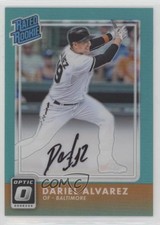 2016 Donruss Optic Rated Rookies Signatures Aqua 63/75 Dariel Alvarez Auto 0b2