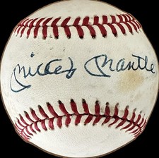 Mickey Mantle Yankees Signed Official American League (BB) Baseball BECKETT