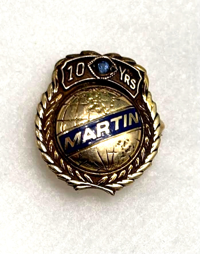 🔥Vintage 10K Gold Martin Marietta 10 Years Service Pin-Beautiful Condition🔥