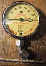 Vintage U.S. Gauge Co. Tire Gauge for Balloon or Standard Tires - untested