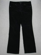 QK07440 CALVIN KLEIN BOOT CUT WOMENS CORDUROY JEANS sz10 BLACK