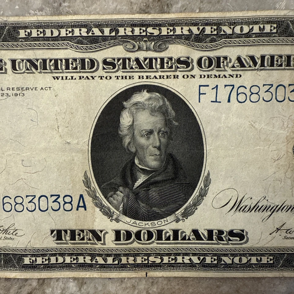 1914 $10 FRN (Atlanta) Fr#927A Circulated VF/XF - Image 3 of 4