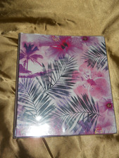 Office Depot Brand Fashion 3-Ring Binder, 1" Round Rings, Pink Flowers Palms