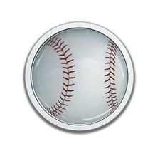 Silver Plastic Emblem for Cars, Trucks, SUVs and All Auto | Universal Baseball
