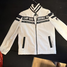 Camp David Herren Trainingsjacke M Weiß/Schw...