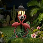 Funny Solar Flamingo Garden Statues - Outdoor Solar-Lit Yard Decorations