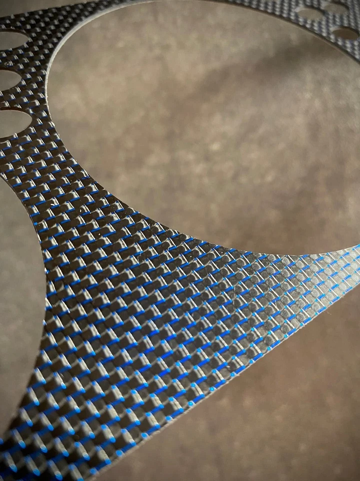 Moldura cluster calibre fibra de carbono azul real pele para Honda Civic 6ª geração 96-00 - Imagem 4 de 4