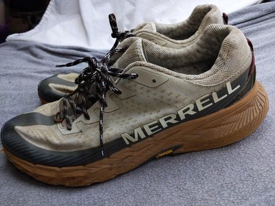 Merrell Agility Peak 5 Shoes Mens 12 46.5 Beige Trail Running Sneakers J067767