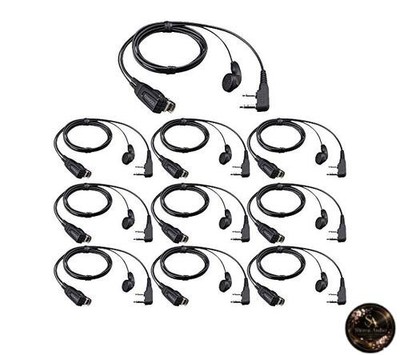 [Set] Kenwood EMC-3A 10-Pack Intercom with Earphone Clip Microphone