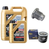 MotoröL Filter Set 10W-40 Liqui Moly 6 Liter + Schraube FüR Renault Megane Volvo
